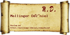 Mellinger Dániel névjegykártya